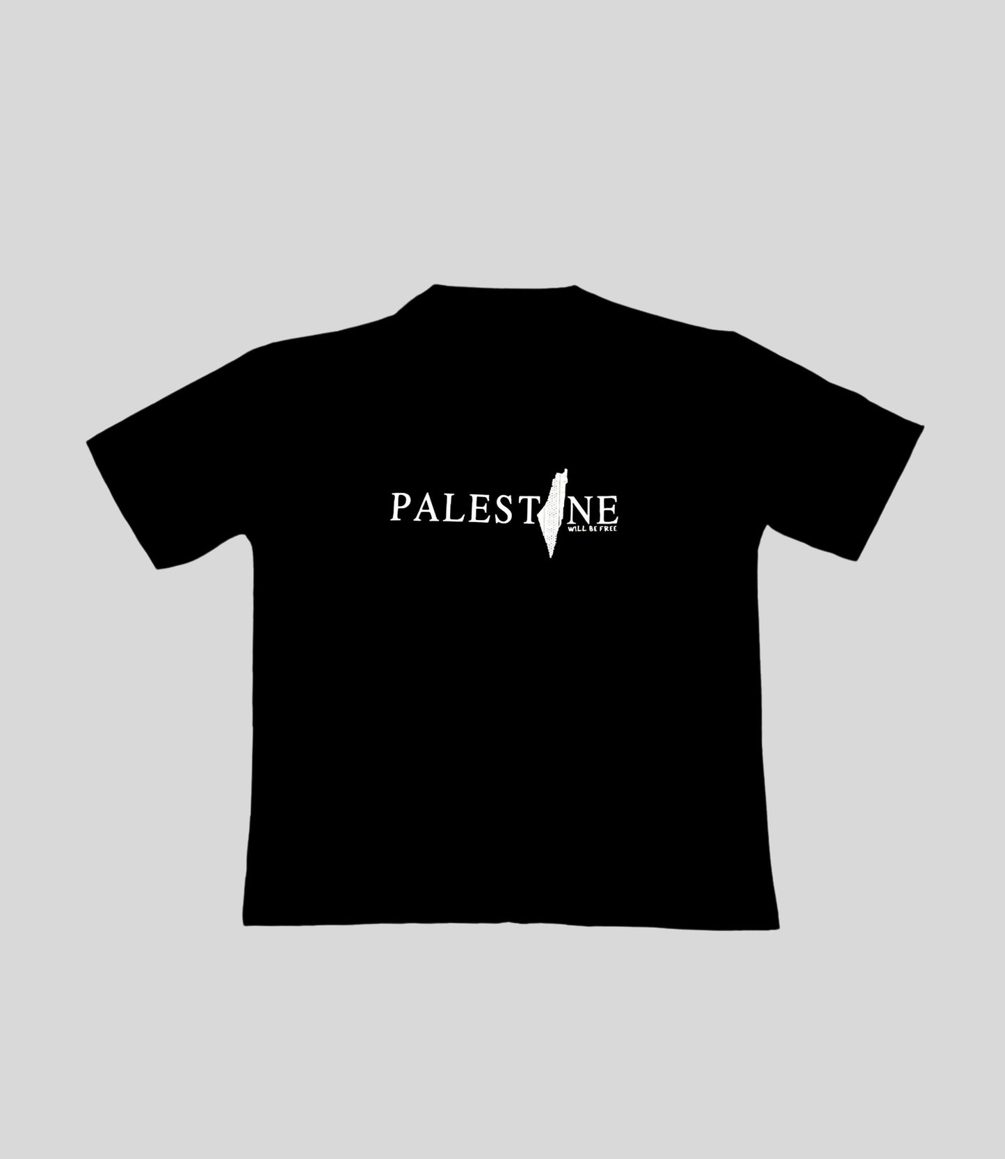 PALESTINE SOLIDARITY - BLACK  OVERSIZE T-shirt