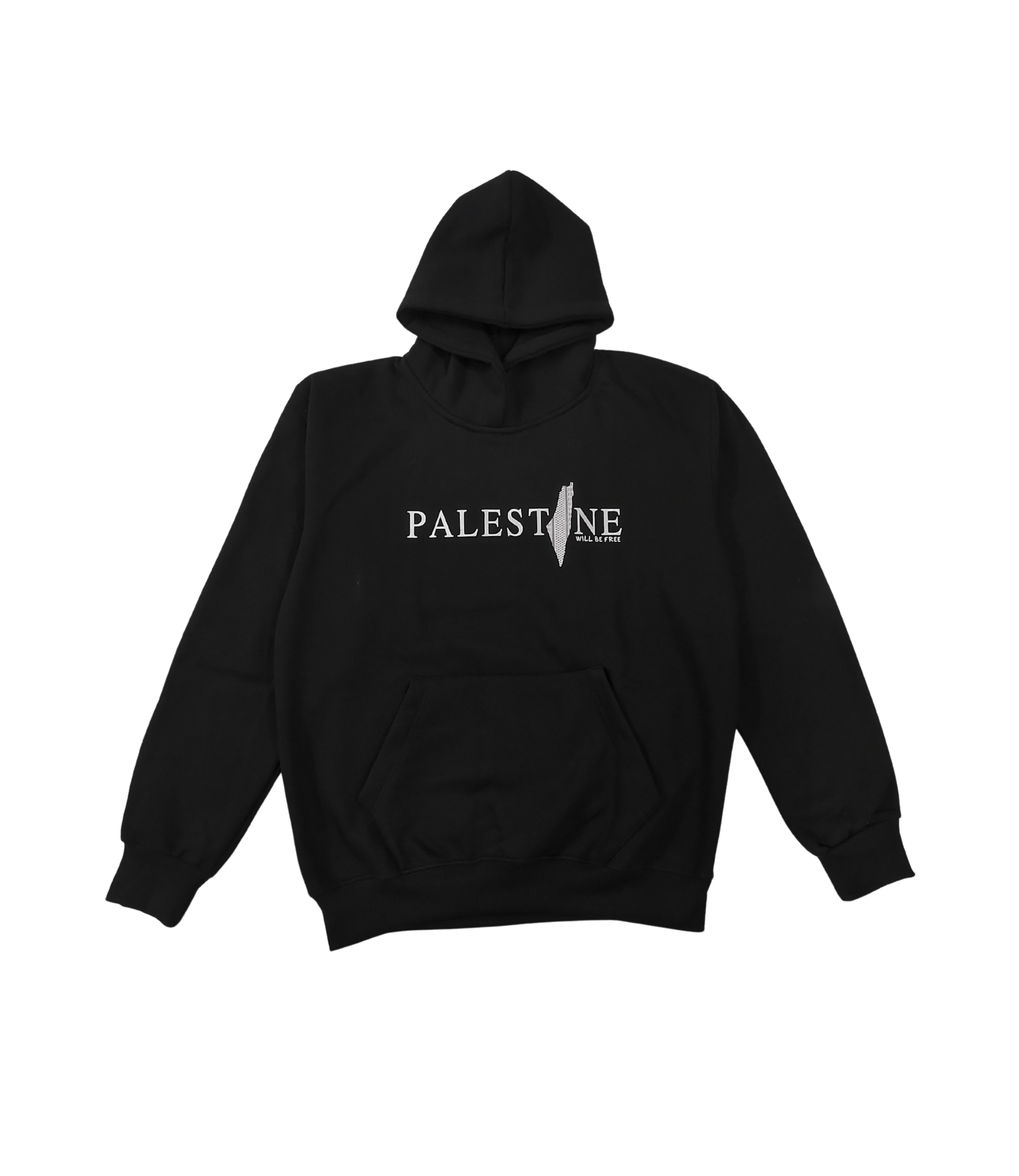 Palestine Solidarity :- Oversized Black Hoodie