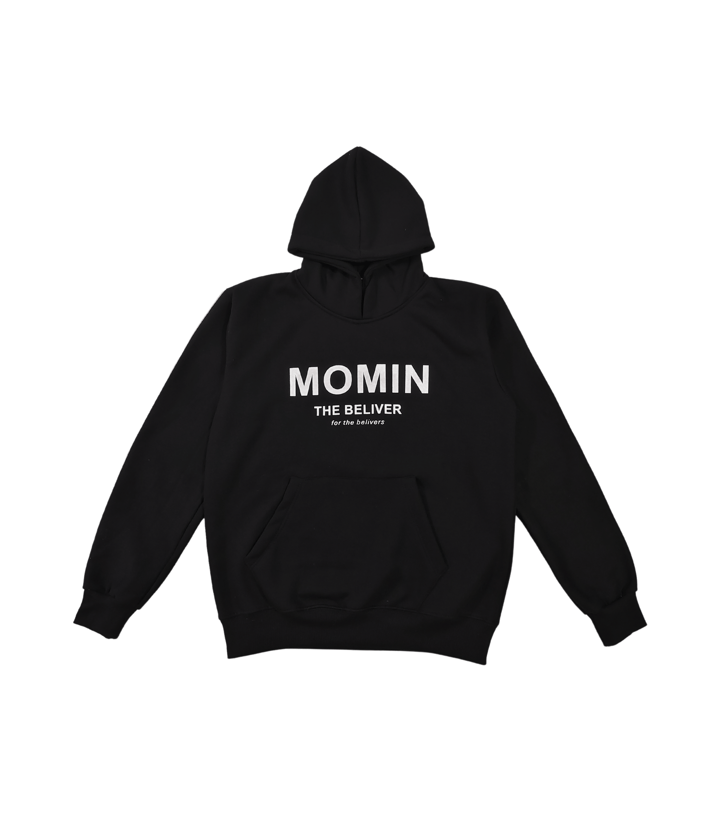 MOMIN THE BELIEVER :-  Oversized Black Hoodie