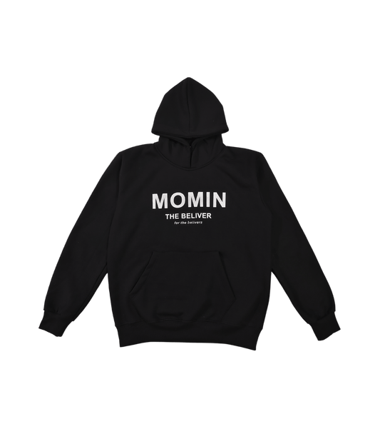 MOMIN THE BELIEVER :-  Oversized Black Hoodie